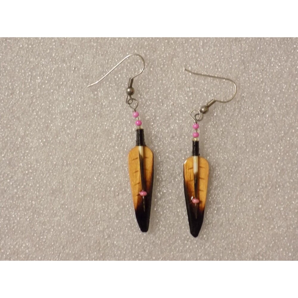 Southwestern Boho Handmade Beaded Arrowhead Earrings
